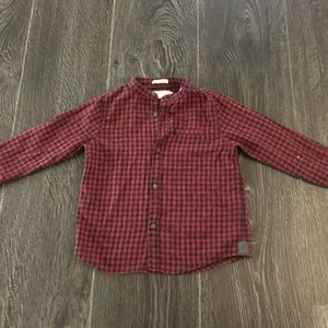 Zara mandarin collar button shirt
